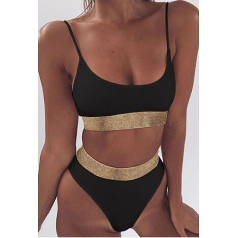 Costum de baie 2 piese, negru, Jonina C31