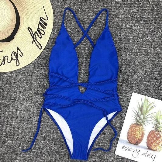 Costum de baie intreg, albastru, Mildrid C42