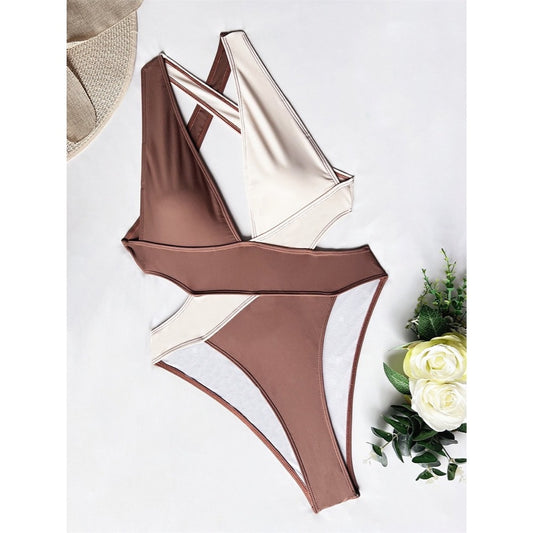 Costum de baie intreg, maro, Hera C57