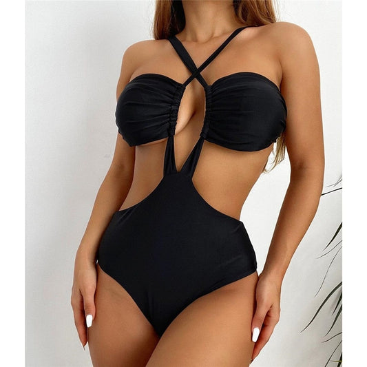 Costum de baie intreg, negru, Liah C41 OUT