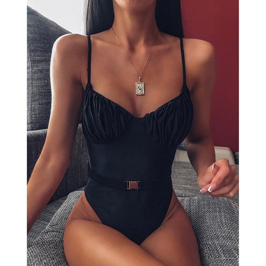 Costum de baie intreg, negru, Olafia C54