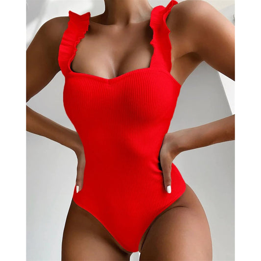 Costum de baie intreg, rosu, Lilliane C54