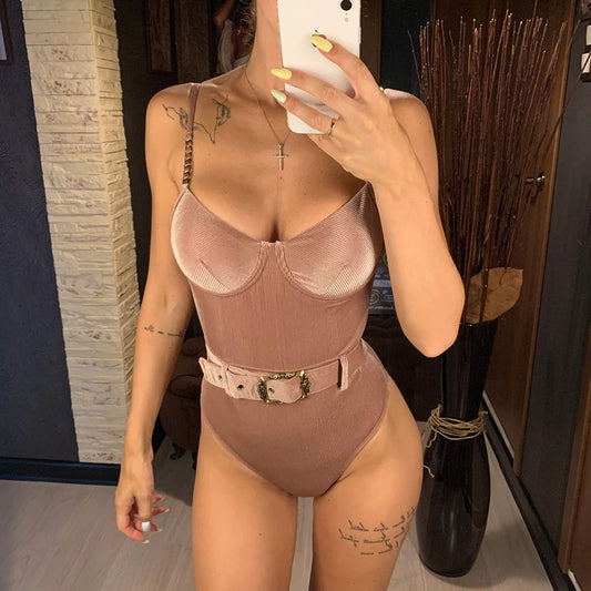 Costum de baie intreg, roz, Nadja C36