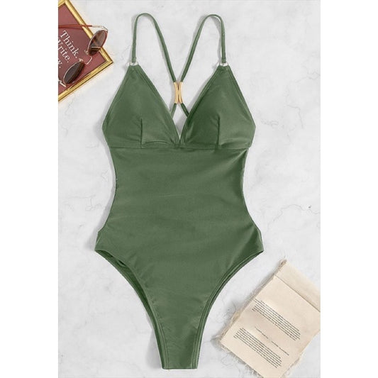 Costum de baie intreg, verde, Ditte C33