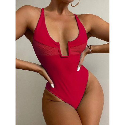 Costum de baie intreg, visiniu, Cynthia C50
