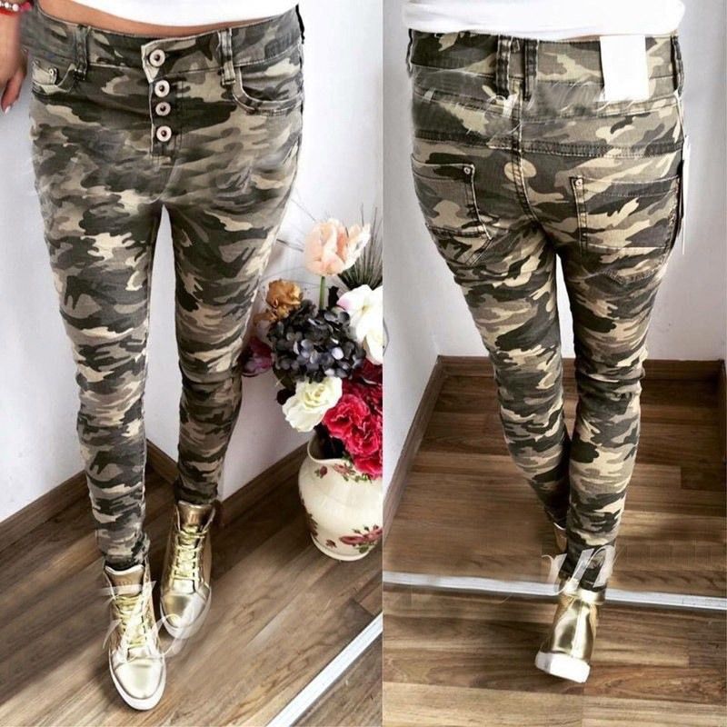 Pantaloni verzi, imprimeu army, Christine C20