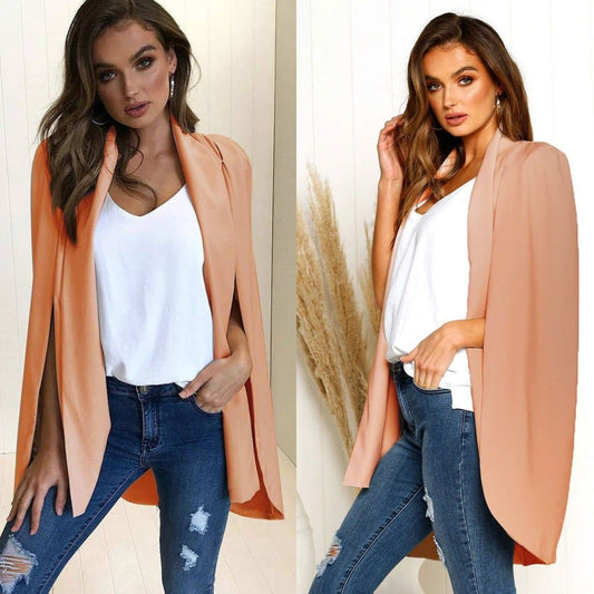 Sacou roz piersica, tip capa, Dalila C26